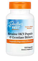 Бетаїну гідрохлорид і пепсин, Doctor's s Best, 120 капсул