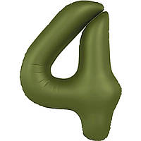 Фольгована цифра Slim Flexmetal Оливка Matte Olive Green 4 40" (100см) в упаковці