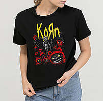 Футболка жіноча з принтом Rock Band "Korn" 5