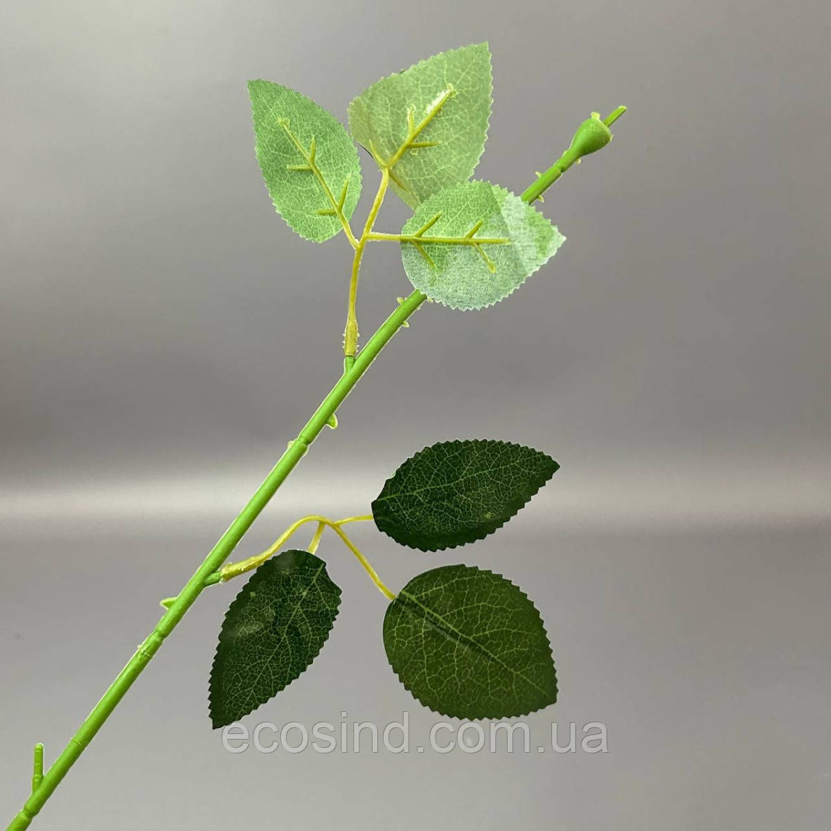 Ніжка лита одиночна для троянди з 2 листям, 66 см, фото 1