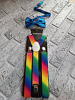 Набор стиляги галстук бабочка и подтяжки