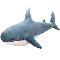 Мягкая игрушка Акула-обнимашка 82 см, плюшевая игрушка подушка-объятия