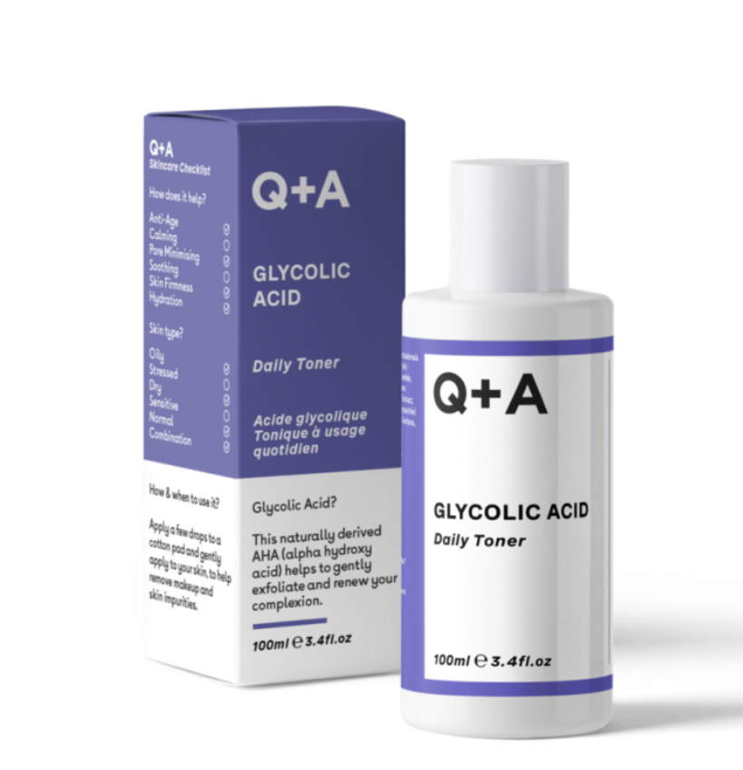 Тонер для лица с гликолевой кислотой Q+A Glycolic Acid Daily Toner 100 мл, фото 1