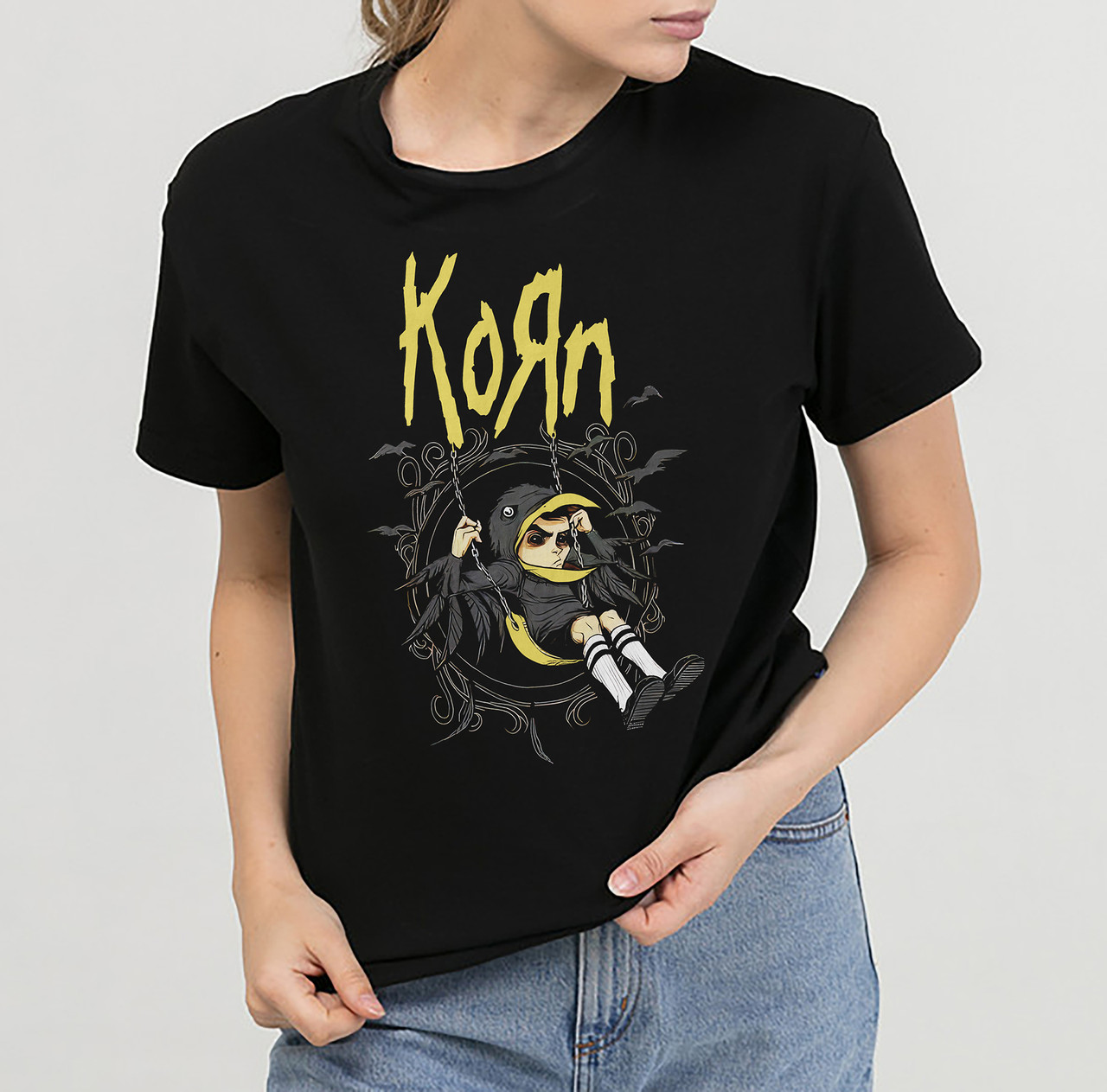 Футболка жіноча з принтом Rock Band "Korn" 6