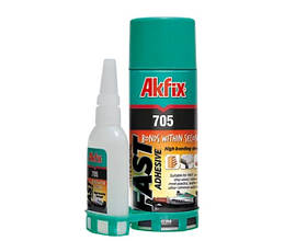 Клей з активатором для експрес-клеювання Akfix 705 200 мл/50 гр