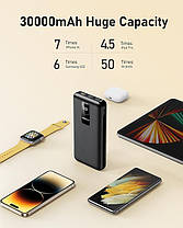 VEEKTOMX Power Bank 30000 мА·год, портативний зарядний пристрій із функцією швидкого заряджання 20 Вт, акумулятор P, фото 6