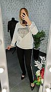 Жіноча весняна стильна кофта батал зі стразами