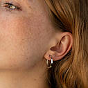 Сережки — кільця в білому золоті с08329 Zipexpert ZIPEXPERT, фото 3