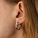 Сережки — кільця в білому золоті с08329 Zipexpert ZIPEXPERT, фото 6