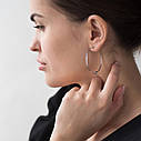 Сережки — кільця Гармонія в білому золоті 
с06692 Zipexpert ZIPEXPERT, фото 7