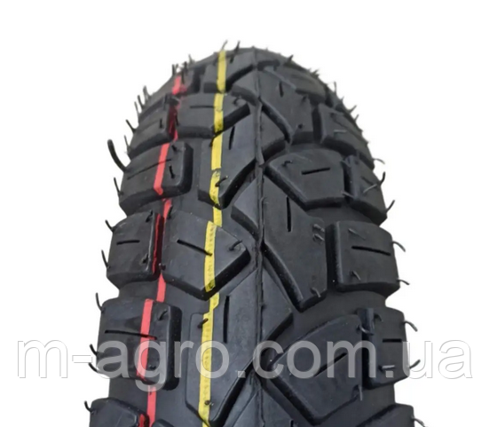 Покришка на скутер 3.50-10 з камерою SC-124 8PR (вир-во SC-TYRE), фото 1