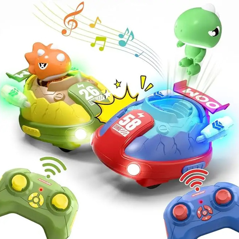 Набір із двох машинок на радіокеруванні Bumper Cars Dino