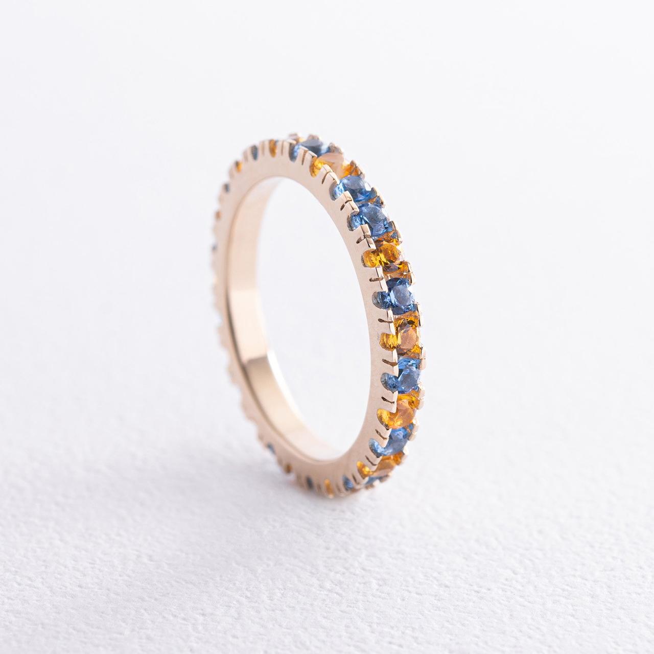 Кільце з доріжкою блакитних і жовтих каменів
(Жовте золото) 815ж Zipexpert ZIPEXPERT, фото 1