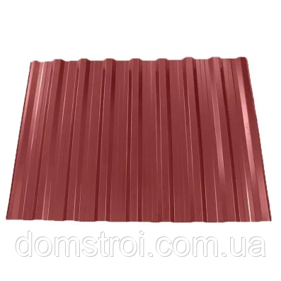 Профнастил стіновий (950×2000) 0.3 мм, Вишня [RAL 3005]