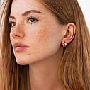 Сережки — кільця "Love" в червоному золоті 08180 Zipexpert ZIPEXPERT, фото 3