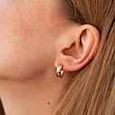 Сережки — кільця "Love" в червоному золоті 08180 Zipexpert ZIPEXPERT, фото 5