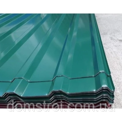 Профнастил 1500х950 мм (тонкий) RAL 6005 Зелений, фото 3