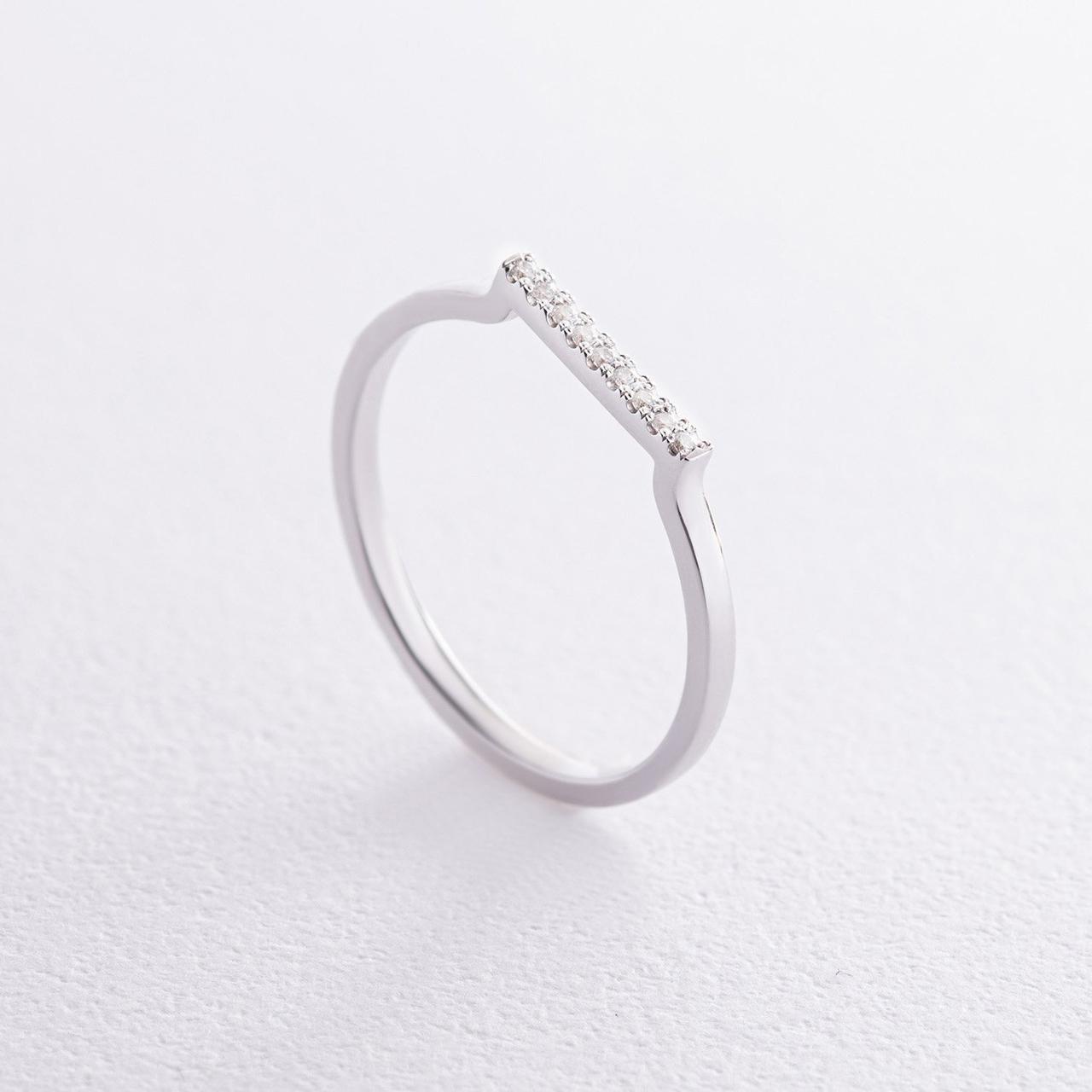 Кільце "Astrid" у білому золоті (фіаніти) к07522 Zipexpert ZIPEXPERT, фото 1