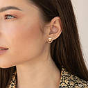 Сережки-пусети "Іскреність" у червоному 
золоті с06974 Zipexpert ZIPEXPERT, фото 4