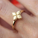 Кільце "Клевер" в жовтому золоті к07534 Zipexpert ZIPEXPERT, фото 2