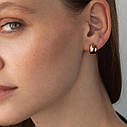 Сережки — кільця в червоному золоті с06961 Zipexpert ZIPEXPERT, фото 6