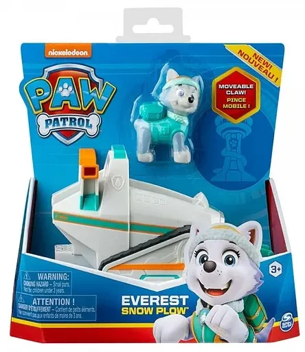 Ігровий набір PAW Patrol Everest Snow Plow Базовий автомобіль з фігуркою Еверест, фото 1