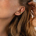Сережок-кафа в жовтому золоті с06951 Zipexpert ZIPEXPERT, фото 6