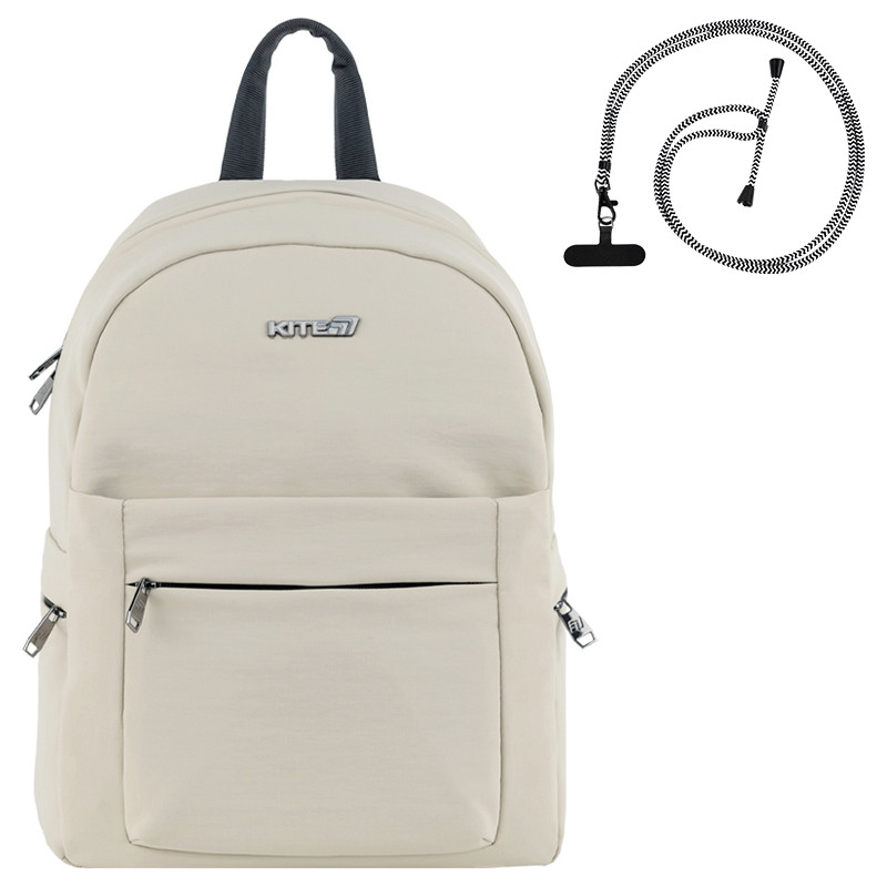 Рюкзак Kite Education teens K25-1020S-4   (130 — 175 см)  34,5x26x12  бежевий