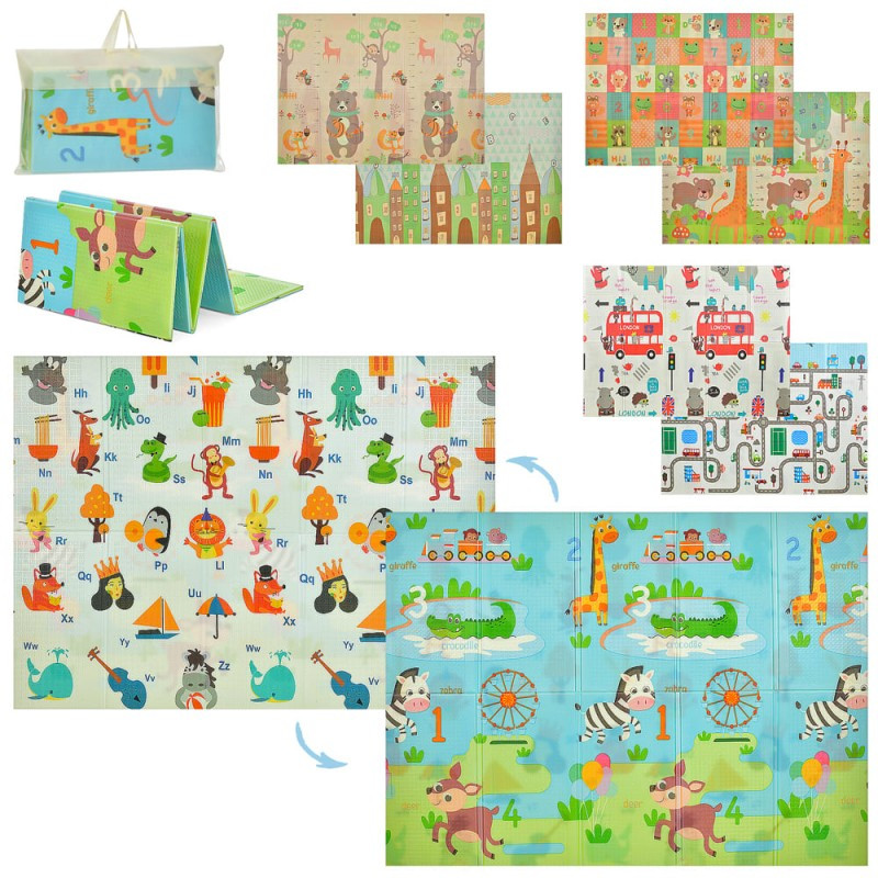 Килимок-мат MR 1317-3, 150-200 см, 8 мм, XPE, двосторонній, фото 1