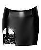 Юбка Noir Handmade F345 Powerwetlook skirt with garter - XL, фото 5
