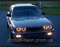 Ангельські очі на bmw Е30, Е32, Е34. Глазки на БМВ.Angel eyes CCFL. ЖОВТІ.