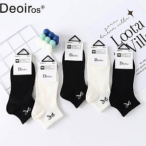 Шкарпетки жіночі (10пар) Оптом 36-41 р. "ЧБ-бантик" Deoiros D-8801-5