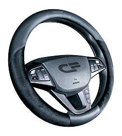 Чохол на кермо розмір M, чорний, модель Barselona, виробник CarFashion