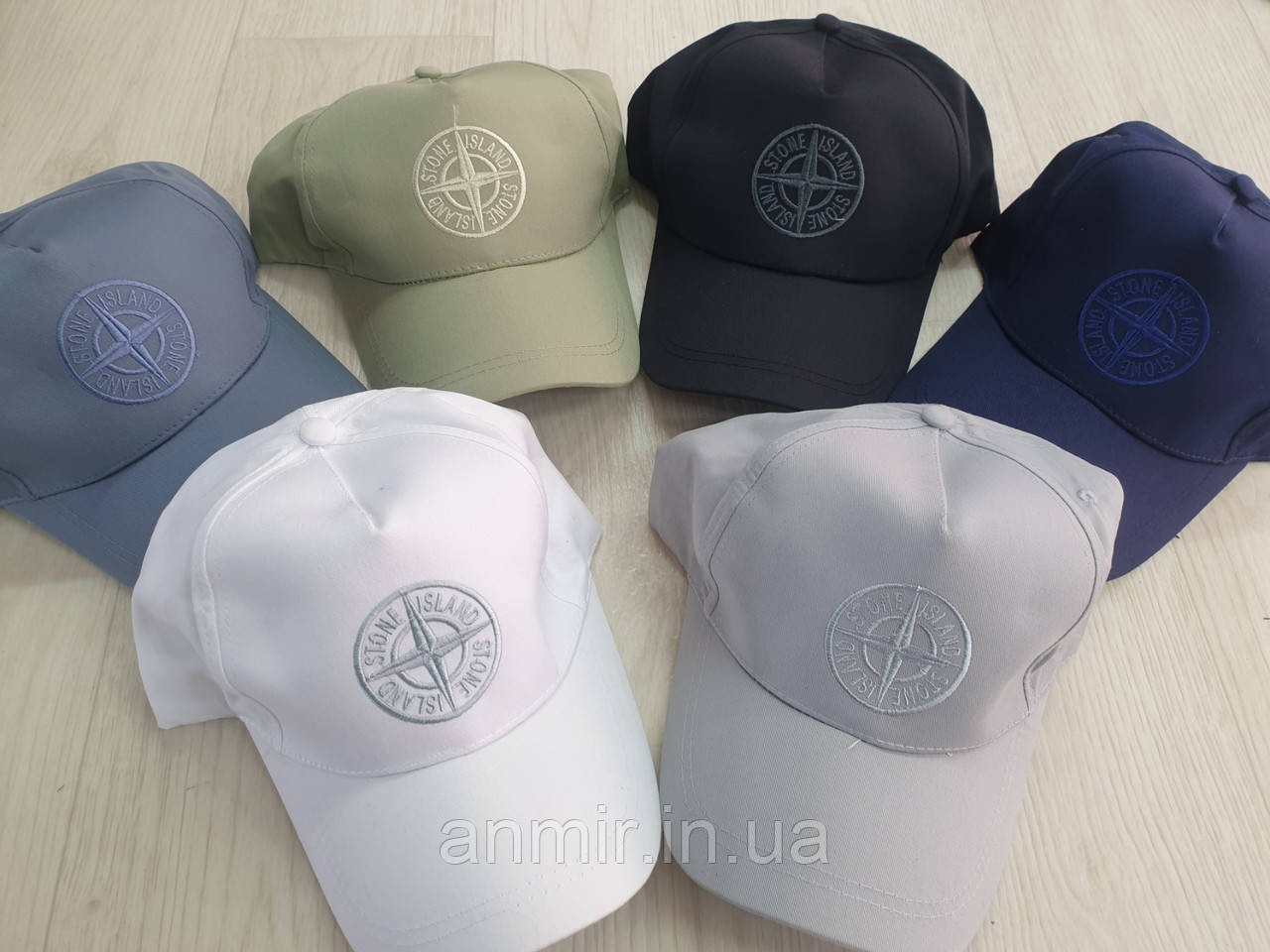 Кепка чоловіча STONE ISLAND котон 56-58, кольору міксом