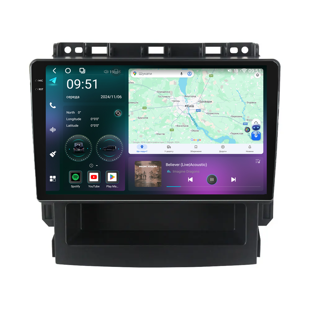 Штатна магнітола Mekede M7 Plus Subaru Forester 5 (2018-2023) CarPlay QleD, фото 1
