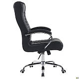 Крісло офісне для керівника Атлантіс / Atlantis з високою спинкою, механізм Anifix, шкірозамінник чорний, фото 2