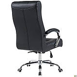 Крісло офісне для керівника Атлантіс / Atlantis з високою спинкою, механізм Anifix, шкірозамінник чорний, фото 7