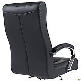 Крісло офісне для керівника Атлантіс / Atlantis з високою спинкою, механізм Anifix, шкірозамінник чорний, фото 4