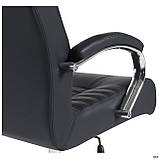 Крісло офісне для керівника Атлантіс / Atlantis з високою спинкою, механізм Anifix, шкірозамінник чорний, фото 9