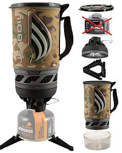 Інтегрована система приготування їжі Jetboil Flash Camo, 1 л | Портативний туристичний набір з пальником для походів та кемпінгу