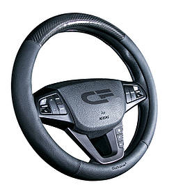 Чохол на кермо розмір M, чорний, модель Carbon, виробник CarFashion