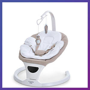 Дитячий заколисувальний центр підлогові електро гойдалки на пульті керування El Camino ME 1175 SOUL Бежевий