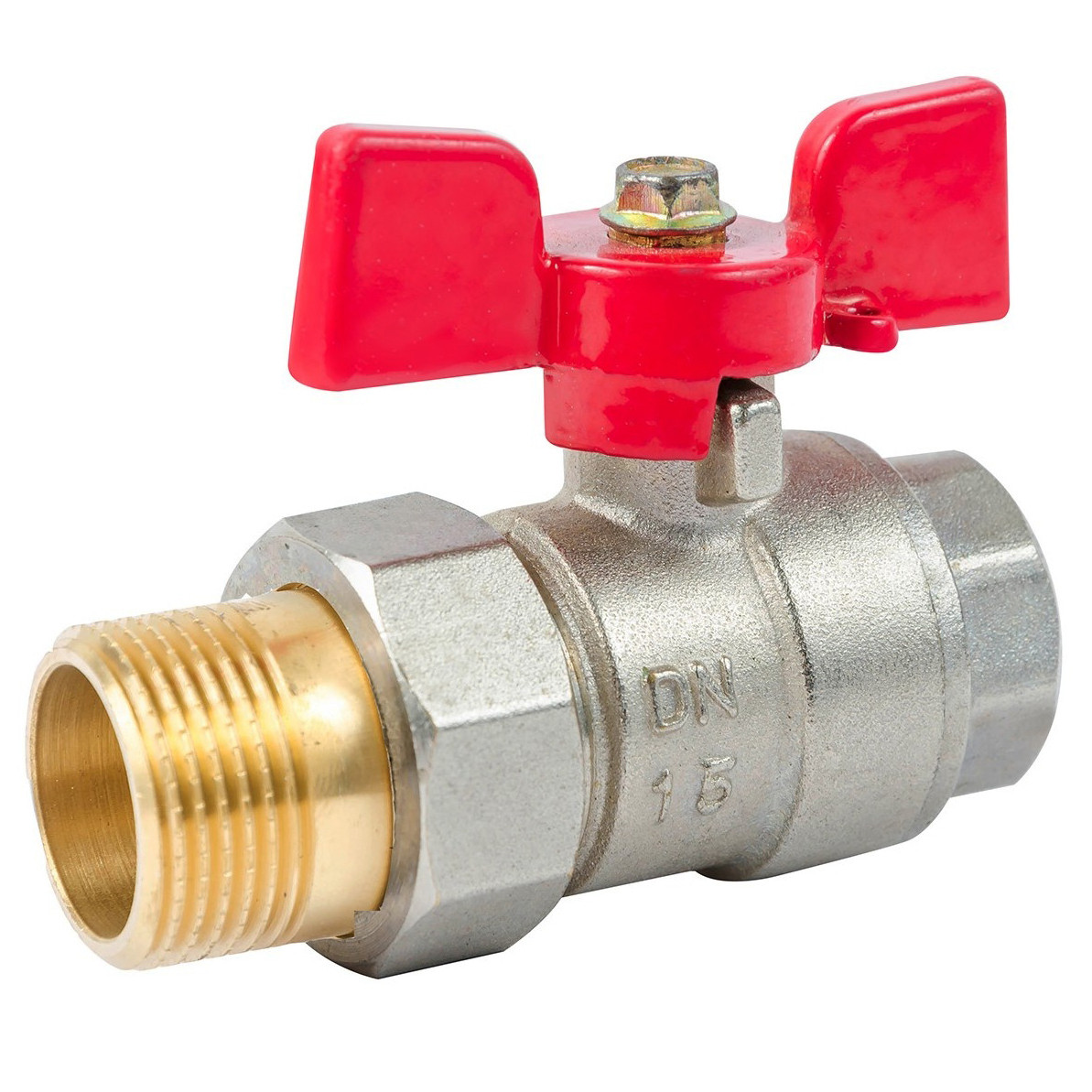 Кран кульовий з американкою кран з накидною гайкою Valve J.G. 1/2 дюйма внутрішнє зовнішнє різьблення латунь