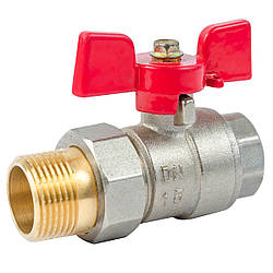 Кран кульовий з американкою кран з накидною гайкою Valve J.G. 1/2 дюйма внутрішнє зовнішнє різьблення латунь