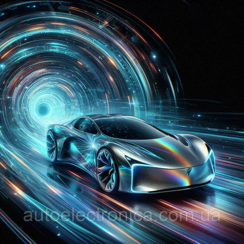 Картина на полотні "Futuristic Car, Shimmering with a Holographic Glow" | FCG 7.02