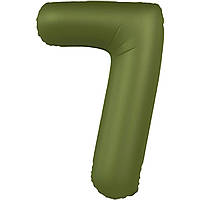 Фольгована цифра Slim Flexmetal Оливка Matte Olive Green 7 40" (100см) в упаковці
