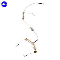 Готовий монтаж з годівницею «БАНАН» та вантажем «КРАПЛЯ» 20g, 30g, 35g.