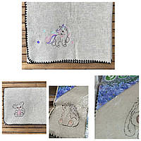 Ковдра дитяча вовна/льон 100х140 Ярослав, Ковдра дитяча з вовни та льону,  Натуральна дитяча ковдра вовна/льон