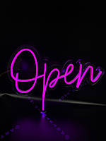 Неонова вивіска "Open"
