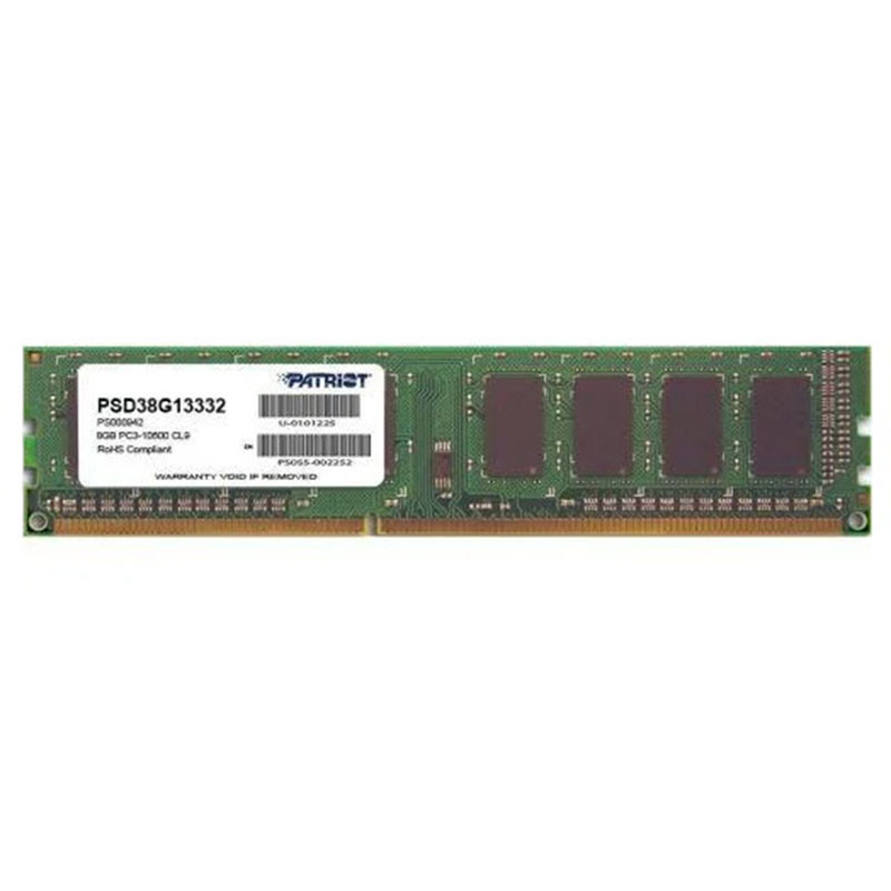 Пам'ять 8Gb DDR3, 1333 MHz (PC3-10600), Patriot, 9-9-9-28, 1.5 V